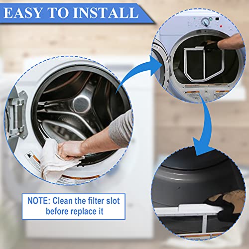 W10120998 Dryer Lint Filter Catcher Stainless Steel Screen Mesh for Whirlpool Kenmore Maytag Dryer Lint Screen Replacement Part W10049360, 8066170 with Clothes Dryer Lint Vent Trap Cleaner Brush - view 5