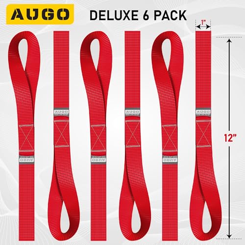 Soft Loop Tie Down Straps - 1,500 Load Capacity & 4,500 Lbs Breaking Strength - 6 Pack - Loops for Securing ATV, UTV, Motorcycles, Scooters, Dirt Bikes, Lawn & Garden Equipment - view 4