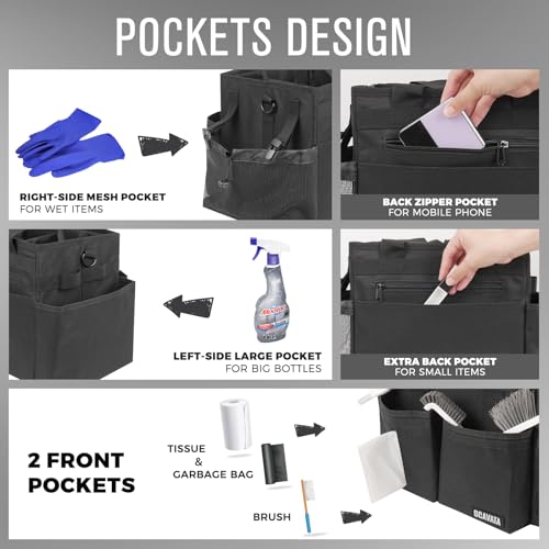 Compact Wearable Cleaning Caddy with Handle & Shoulder Straps - view 2
