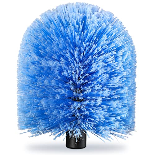 Twist-On Cobweb Duster Head Brush, Fits Standard 3/4 inch Threaded Poles, Attachment Spider Web Duster Brush for Outdoor & Indoor Cleaning