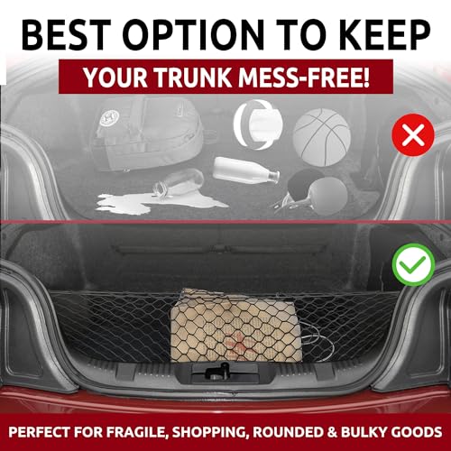 Envelope Style Automotive Elastic Trunk Cargo Net for Ford Mustang 2015-2026 - Premium Trunk Organizer and Storage - Luggage Net for Coupe - Car Organizer for Ford Mustang 2015-2026 - view 4