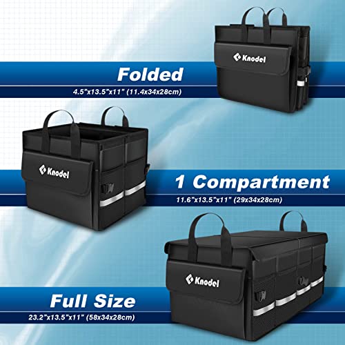 Trunk Organizer with Lid for Car, SUV, and Truck (Medium, Black) - view 2