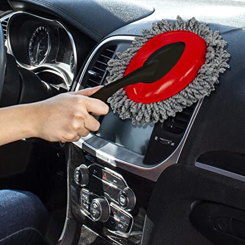 Detailer’s Preference Mini Microfiber Duster Brush with Spade Head, 12.5" Car Interior Cleaning Tool for Dust, Dirt, Pet Hair, Safe for Screens, Vents, Dashboards, Mirrors - view 5