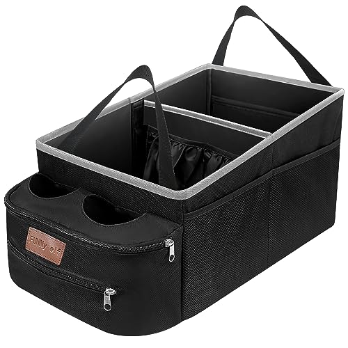 Car Seat Organizer with 4 Cup Holders(White)