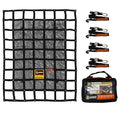 Heavy Duty Cargo Net-(WLL): 1,500 lbs - TruckAccessory - Cargo Carrier - Truck Organizer -Truck Bed Cover-Trailer-Pickup-Boat-Jeep-SUV-5ft Bed (SGN-100) 4.75' x 6' ft.
