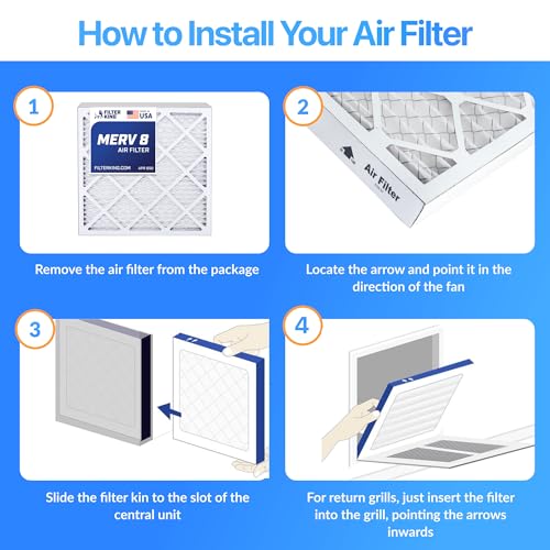 20x24x1 Air Filter MERV 8, AC Furnace Filters (12-Pack) - view 3