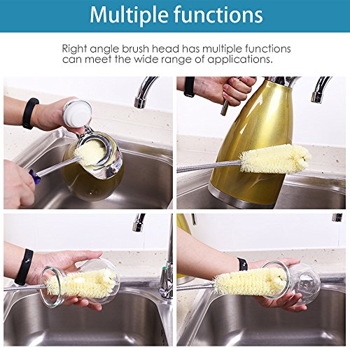 Long Bottle Brush Cleaner -16" Bottle Cleaning Brush Flexional Water Bottle Cleaner Washer Tool for Water Bottles,Cup,Tumblers or Wine Stemware - view 4
