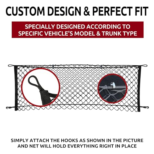 Envelope Style Automotive Trunk Mesh Cargo Net for Hyundai Tucson Se Sel 2022-2026 - Premium Trunk Organizer and Storage - Luggage Net for Crossover - Best Car Organizer for Hyundai Tucson - view 3