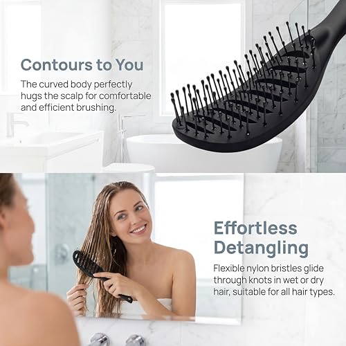 Curved Vent Detangling Hair Brush for Blow Drying,Styling,Solon&Smoothing - view 6