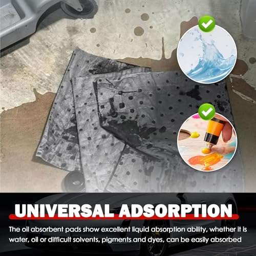 10PCS 13"x10.1" Oil Absorbent Pads for Car,Essential Car Oil Spill Mat Serve to Adsorb Oils & Fluids,Reusable Cars Oils Pads for Garage & Under Vehicles Automotive Accessories - view 5
