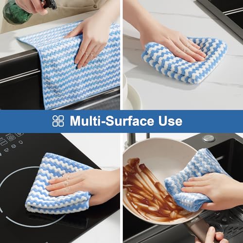 Microfiber Cleaning Cloth, 18 Piece Set, Small, Multi Color - view 6