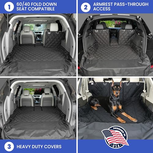SUV Cargo Liner for Dogs, Fold Down Seats, Black Small - view 6