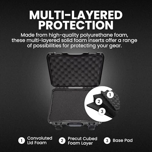910 Hard Case with Customizable Cubed Foam, IP67 Waterproof, Dustproof and Impact Resistant, 14.3” x 11.1” x 4.7”, Rugged Construction for Ultimate Protection, Made in Canada – Black - view 3