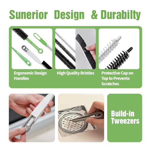 4pcs Flexible Cleaning Brush Set for Dryer Vents, Fridge Coils, HVAC Systems & Tight Spaces – Multi-Use Lint and Dust Remover with Crevice Brush and Detailing Tools - view 4
