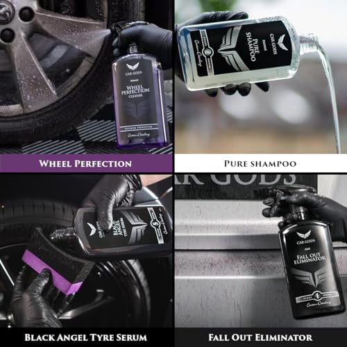 8 Piece Car Cleaning Detailing Kit - Shampoo - Carnauba Wax - Wheel Cleaner - Shine Detailer - Fallout Eliminator - Tyre Serum - Interior Detailer - Glass Cleaner - view 3