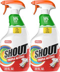 Active Enzyme Laundry Stain Remover Spray, Triple-Acting Formula Clings, Penetrates, and Lifts 100+ Types of Everyday Stains - Prewash Spray 22oz (Pack of 2)