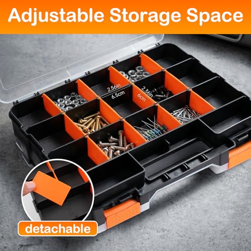 Double Side Small Parts Organizer Hardware Storage for Screws Nuts - view 3