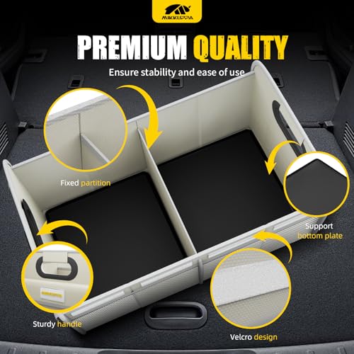 Car Trunk Organizer - 70L Foldable Car Storage for Grocery, White - view 4
