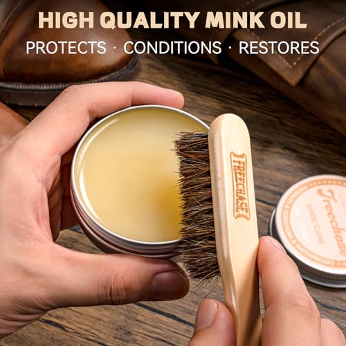 Leather Boot Care Kit – Mink Oil, Saddle Soap for Leather, Shoe Brush, Waterproof Wax, Leather Cleaner and Conditioner - view 4