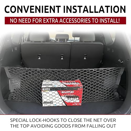 Envelope Style Trunk Mesh Cargo Net for Hyundai Santa FE SE SEL 2021-2026 - Car Accessories - Premium Trunk Organizers and Storage - Cargo Net for SUV - Vehicle Carrier Organizer for Hyundai Santa Fe - view 2