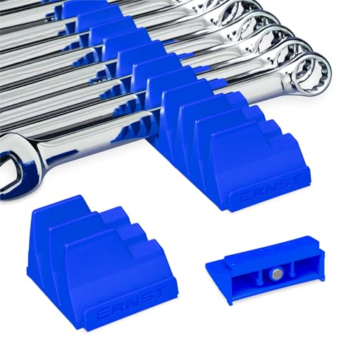 Wrench Pro - Modular Wrench Organizer for 40 Tools with Magnetic Base (Blue) Patented - Made in the USA