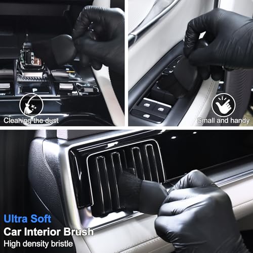 10PCS Car Detailing Cleaning Kit Interior Cleaner, Car Detailing Brushes, Car Duster, Car Cleaning Gel, Microfiber Cleaning Cloth, Car Accessories Essentials Supplies Tools for Auto,Truck, Interior - view 6