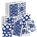 10 Packs Pocket Tissues, Blue Floral Bless You, 3 Ply, 80 Sheets