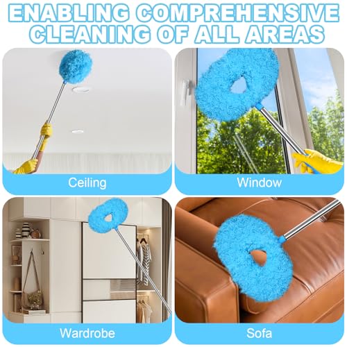 Ceiling Fan Cleaner Duster with Extension Pole,Blue 4.2FT - view 3