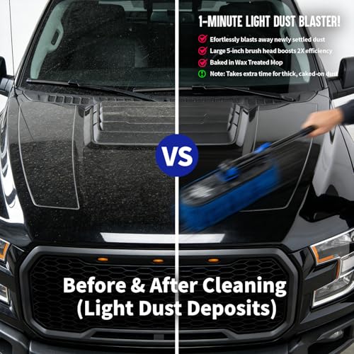 Car Duster Exterior - Wax Treated Cotton & Extendable Handle - view 5