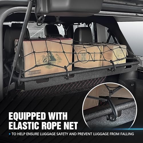 Rear Trunk Cargo Storage Rack Compatible for 2007-2026 Jeep Wrangler JK JKU & JL JLU Unlimited 4 Door Hardtops, Interior Luggage Rack Shelf for Camping Gear (350 LBS) - view 2