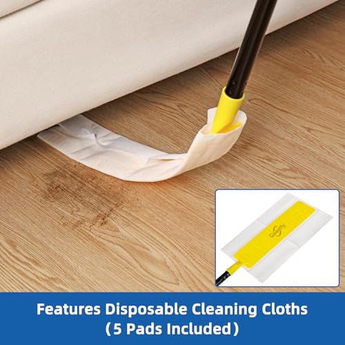 Disposable Sweeper Cloths 10-Pack, Replacement Dry Cleaning Pads Compatible Only Sweeper QAE041, Easy Attach & Dispose, Thick Dust & Hair Pickup Cloths - view 2
