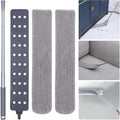 Retractable Gap Dust Cleaner with Extension Pole, Cleaning Tools with 2 Microfiber Dusting Cloths, Washable Extendable Long Handle Gap Dusters for Sofa Bed Furniture Bottom (2pcs Duster Cloths)