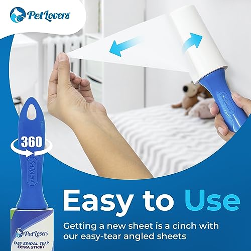 Extra Sticky Lint Rollers and Refills - 990 Sheets, Dog and Cat Lint Remover, 9 Packs of Refills - view 6