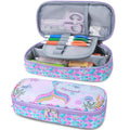Kids Pencil Case for Girls-Soft Zipper Large Capacity Pencil Pouch for Girls Pencil Case for School Pencil Bag for Toddler (Purple Mermaid)