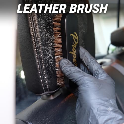 Leather and Alcantara Brush Set for Detailing Leather Seats, Steering Wheels | 2-Pack - view 3