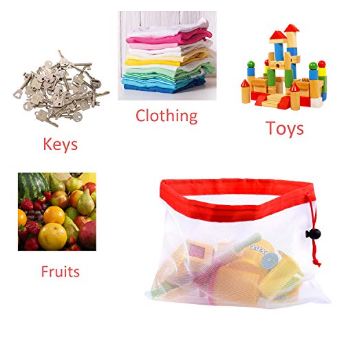 Kare Kind Reusable Produce Bags 15 pcs - Multi-Sized Washable Mesh Bags - Zero Waste Eco-Friendly Net Storage for Grocery Vegetables Fruits Household Toy Small Items - Gift, Travel, Home - view 5