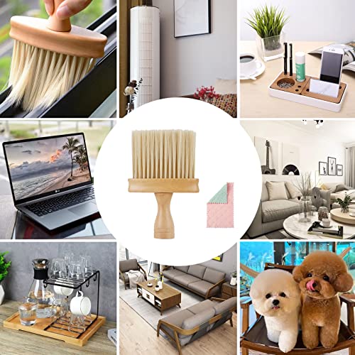 High Density Ultra Soft Detail Brush Car Interior Dust Brush Accessories Car Detailing Brush Soft Hair Wooden Brush Deep Cleaning Tool Kit Keyboards Laptop Sofa Dusting Brush (A-1PC) - view 5