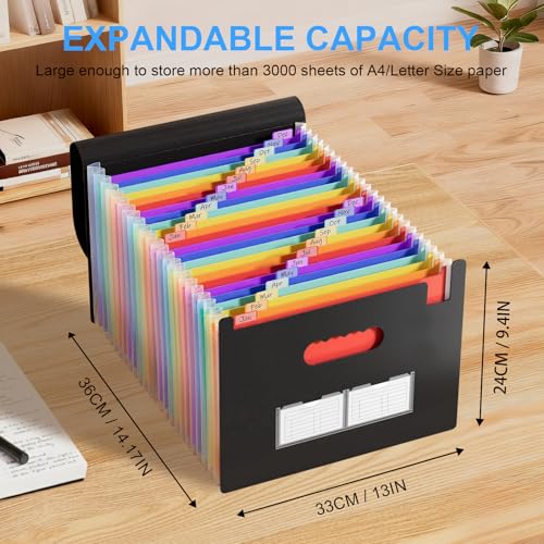 25 Pocket A4 Accordion Expanding File Organizer for Bills, School & Office - view 2