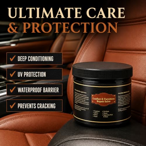 Leather Conditioner and Cleaner Balm for Couches, Car Seats, Boots and Bags - view 5