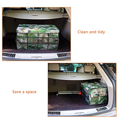 Car Trunk Organizer Collapsible Portable Multi Compartments Organizer with Non Slip Straps for SUV Truck Auto Vehicle Car Auto Minivan (Large covered, Camouflage) - view 4