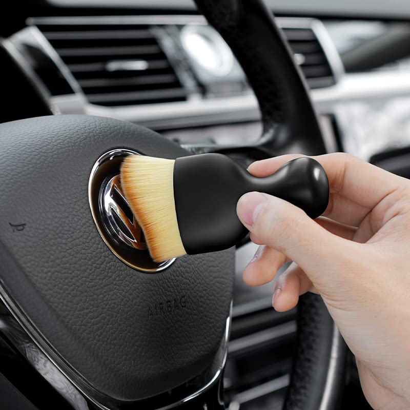 4 Pack Car Interior Cleaning Soft Brushes， Car Interior Beauty Brush，Car Interior Dusting Brush，Suitable for Cleaning Car Interior or Exterior，Air Conditioning Vents， Leather，Computers - view 4