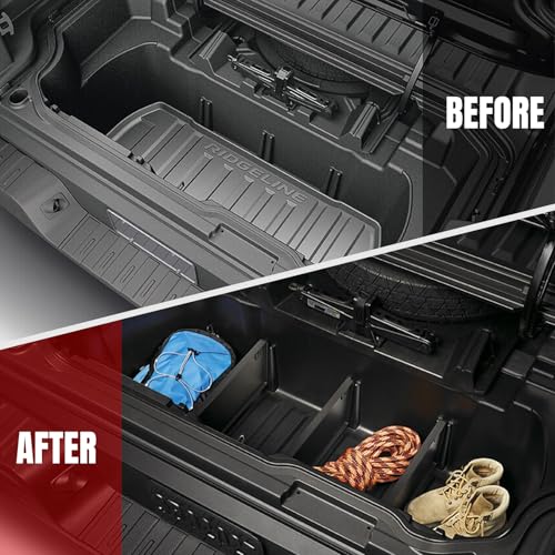 Cargo Trunk Divider for 2017-2025 Honda Ridgeline Accessories Truck Bed Divider Trunk Organizers Bed Storage, Replace OEM # 08U35-T6Z-100 - view 2