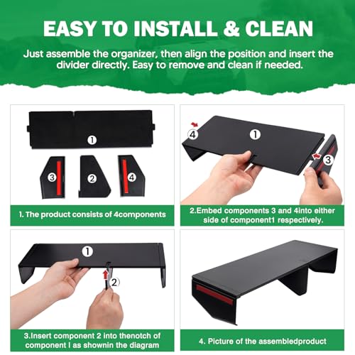 Glove Box Organizer for 2025-2026 Chevy Equinox, GMC Acadia 2024-2026, GMC Terrain 2025-2026, ABS Glove Box Divider Tray Accessories, Not for Chevy Equinox EV - view 3