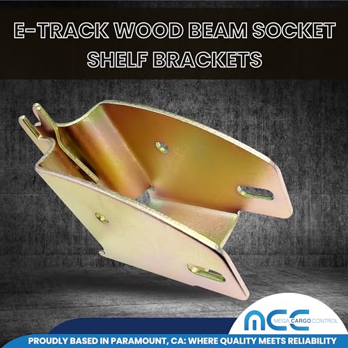 2 Pack E-Track Wood Beam Socket Bracket for Enclosed Trailer Shelving & RVs - view 3