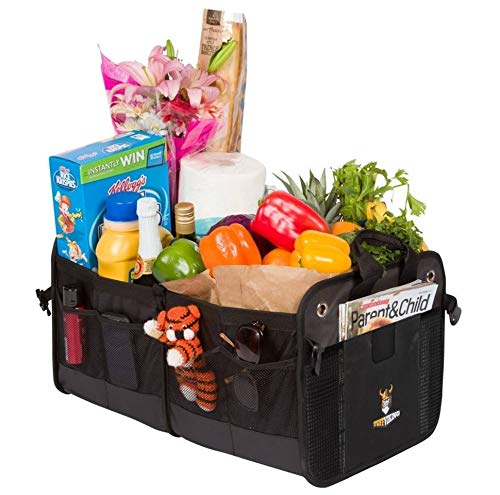 Convertible SUV Trunk Organizer | Truck Bed Organizer for SUVs, Autos, Trucks and Jeeps with Tie Down Straps - view 4