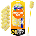 Duster Kit with 3 ft Extendable Handle, Dusters for Cleaning, Set Includes 1 Extension Pole and 12 Heavy Duty Dusting Refills Dust Cleaner, Long Extended Wand for Ceiling Fans and Walls
