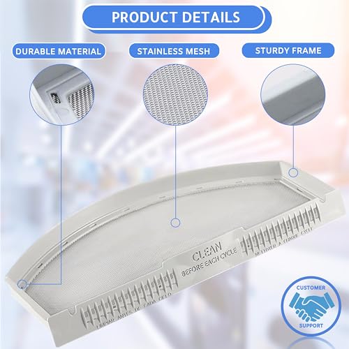 Compatible Lint Filter for GE GTD33GASK0WW, GTD33EASK0WW, GTX33GASK0WW, GTX33EASK0WW Dryer Models - view 2