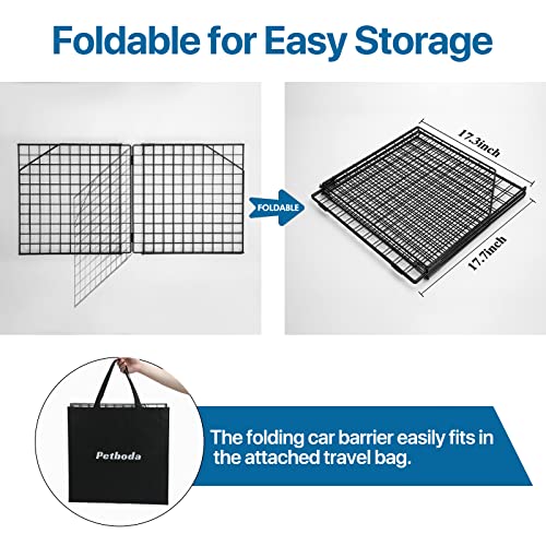 Dog Car Barrier for SUV Trunk Cargo Area, Foldable & Adjustable Car Divider and Cargo Gate to Keep Dogs in Back (Patent Design) - view 5