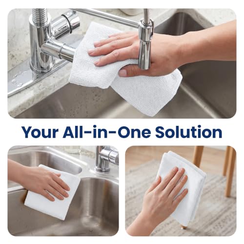 Microfiber Cleaning Cloth Roll (Value Pack of 75) - Size 12x12 Inches, Tear Away Microfiber Towel Rolls, Highly Absorbent, Reusable, Lint and Streak Free Cleaning Rags for Home - view 5
