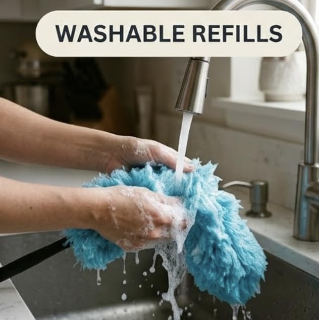 Microfiber Duster Refill Set 68 Inch - 4 Pack Washable Bendable Dusting Wand - view 5